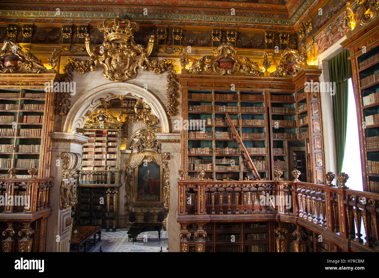 The Joanina Library (Biblioteca Joanina) at University of Coimbra,  Portugal, Europe Stock Photo - Alamy