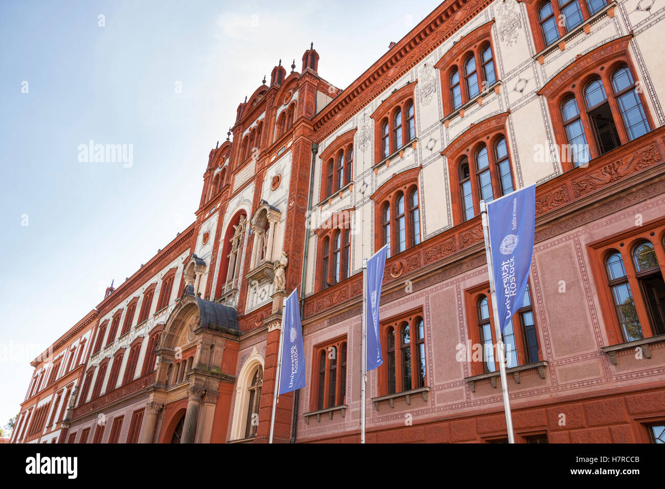 Main Rostock University building, University Square, Rostock, Mecklenburg-Vorpommern, Germany Stock Photo