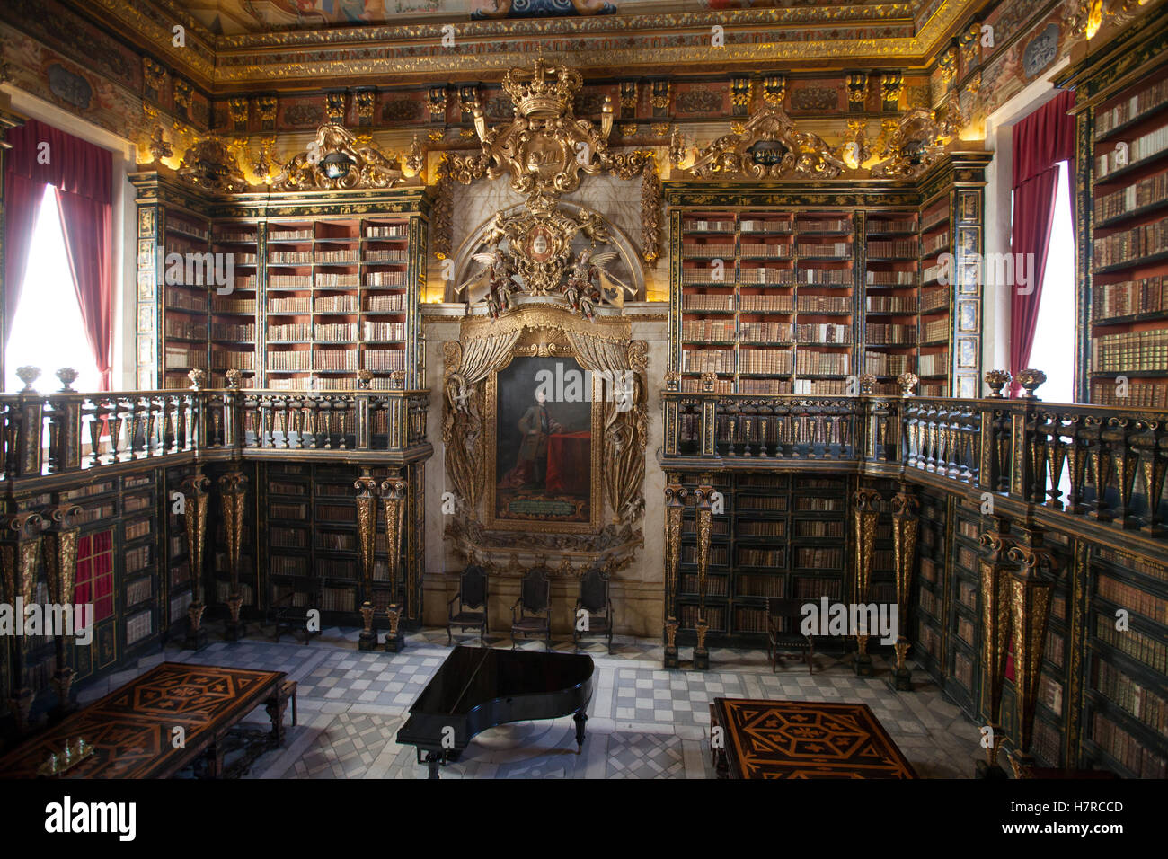 The Joanina Library (Biblioteca Joanina) at University of Coimbra,  Portugal, Europe Stock Photo - Alamy