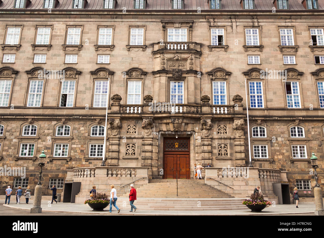 The Parliament building, Christiansborg Palace, Slotsholmen, Copenhagen, Denmark Stock Photo