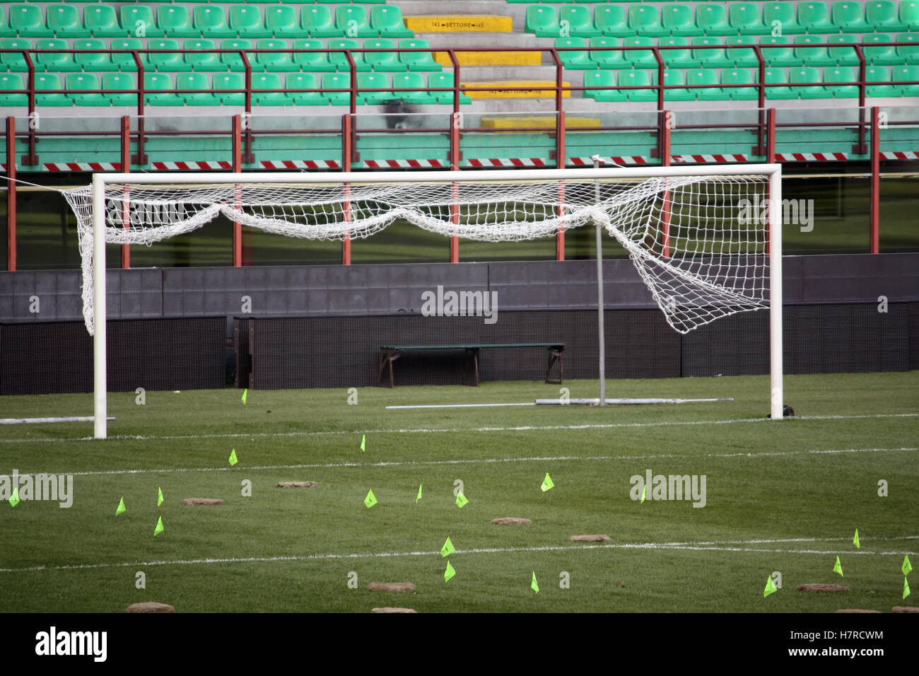 Football pitch, Soccer pitch. Repairing football pitch Stock Photo Alamy