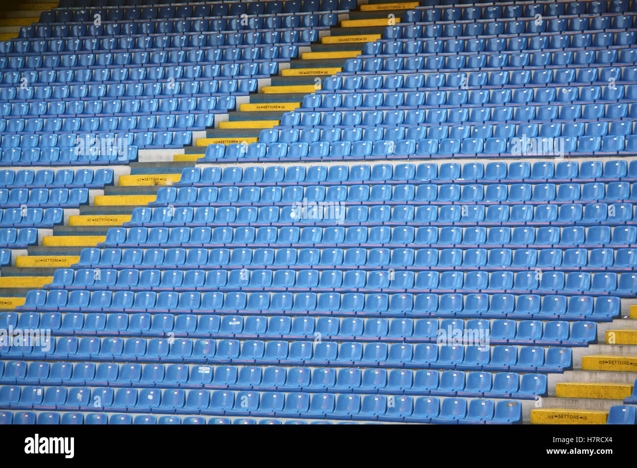 Soccer stadium seats, Football stadium seats Stock Photo Alamy