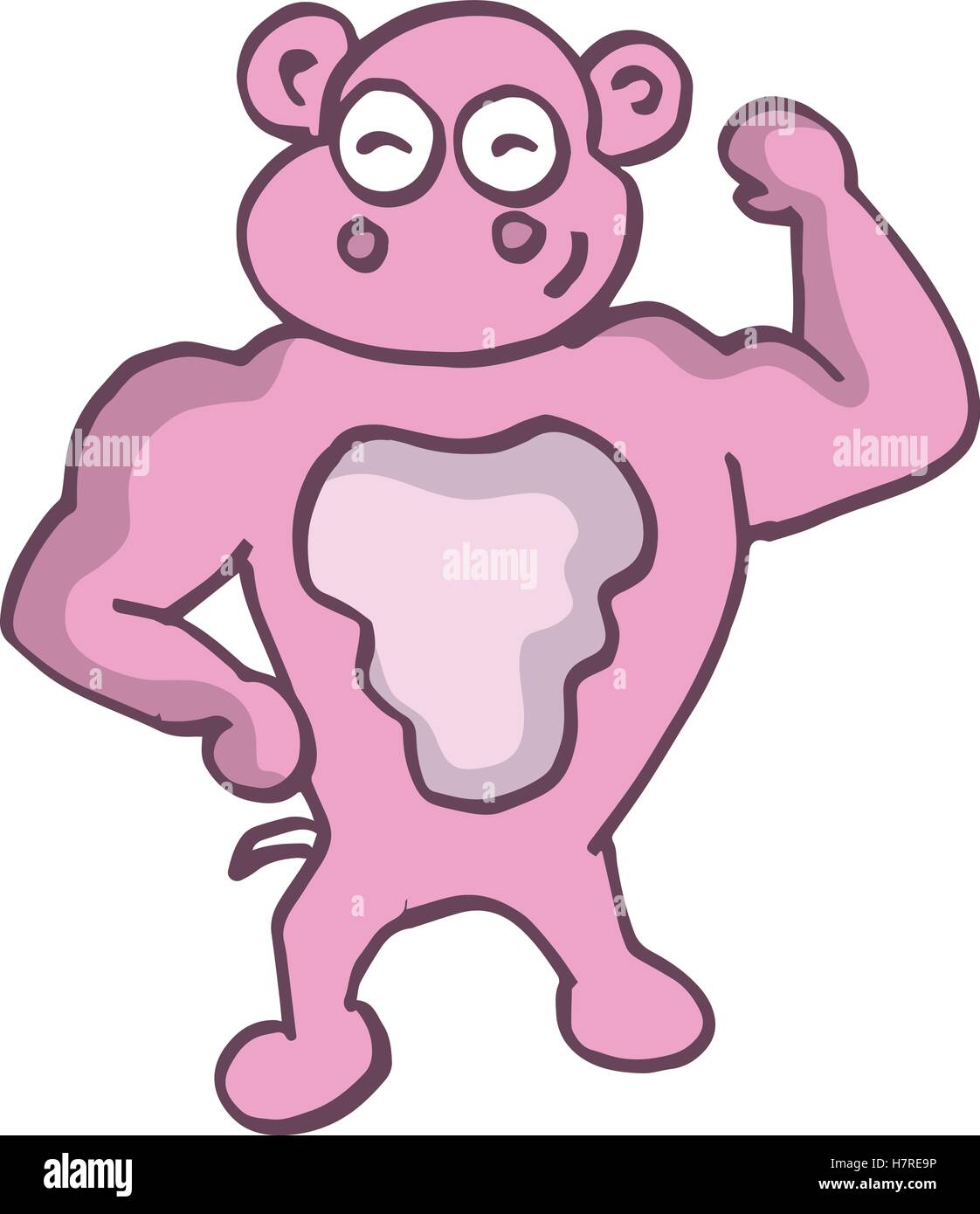 Strong pig funny cartoon vector collection stock Stock Vector Image & Art -  Alamy
