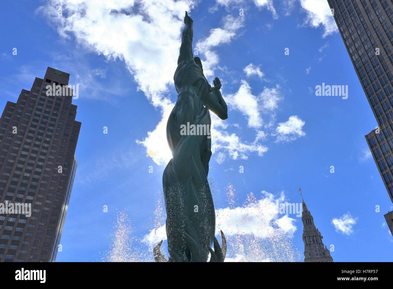 Downtown Cleveland, Ohio public art, the Fountain of Eternal LIfe, with
