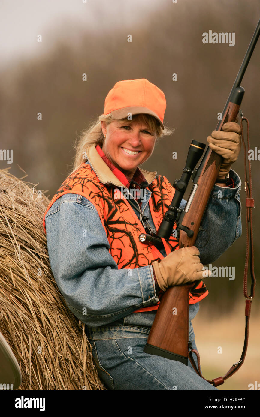 Female hunting deer Stock Photo Alamy
