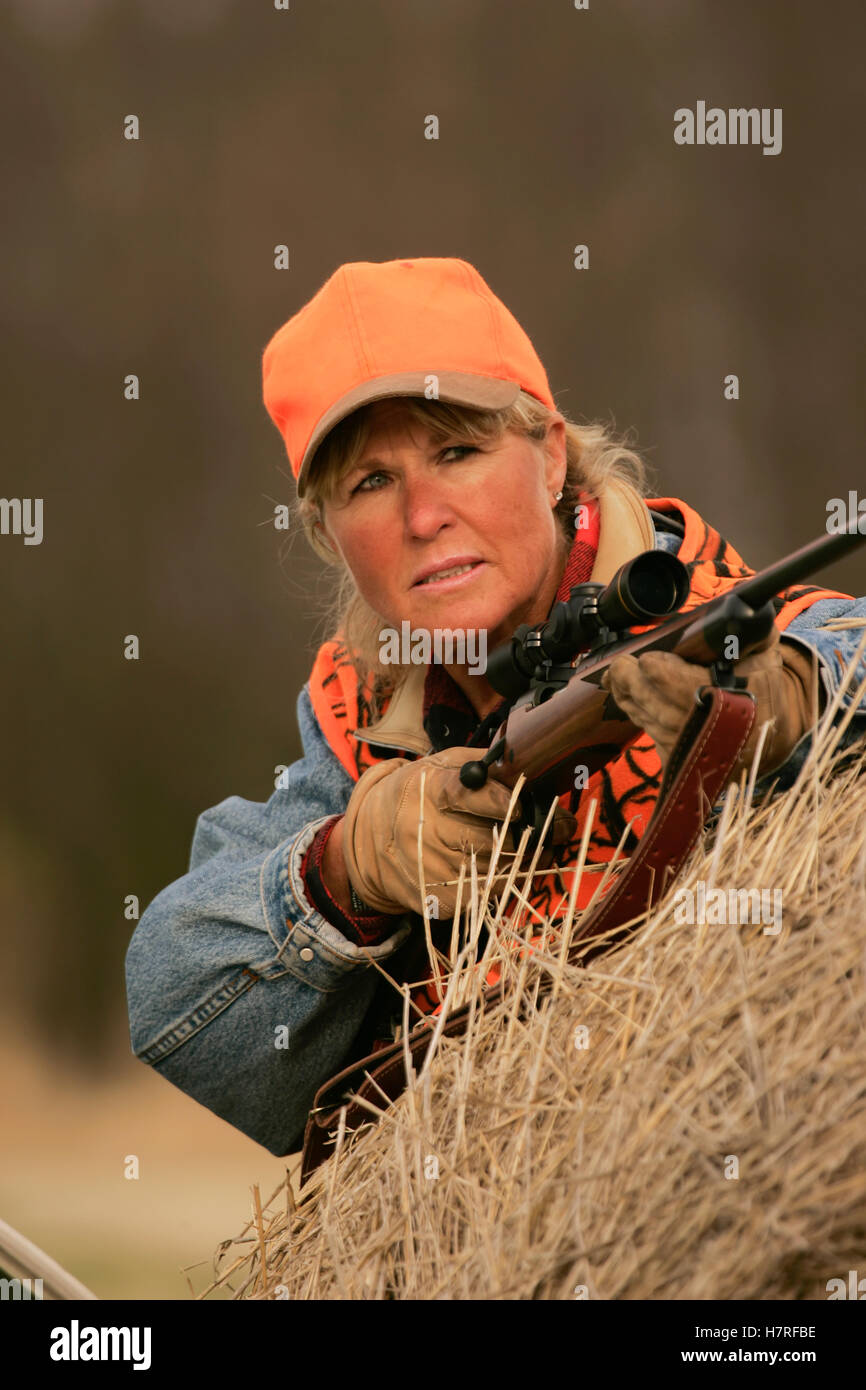 Female hunting deer Stock Photo Alamy