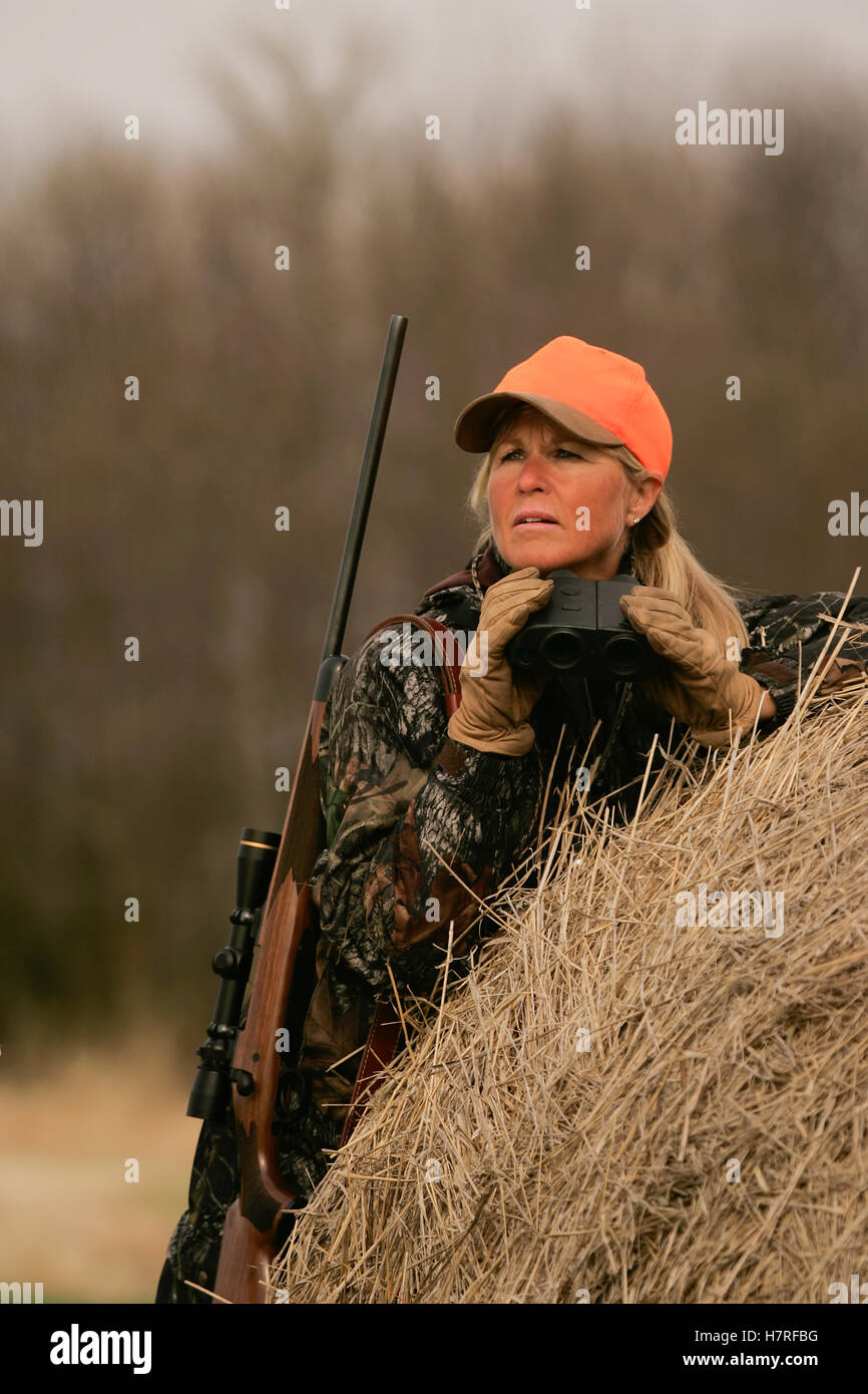 Female hunting deer Stock Photo Alamy