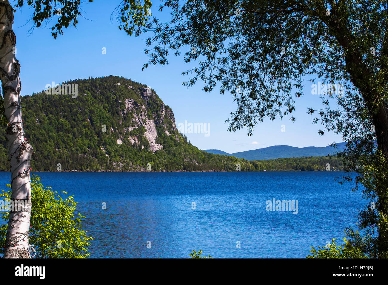 Mount Pinnacle, Lake Lyster, Baldwin's Mills; Quebec, Canada Stock