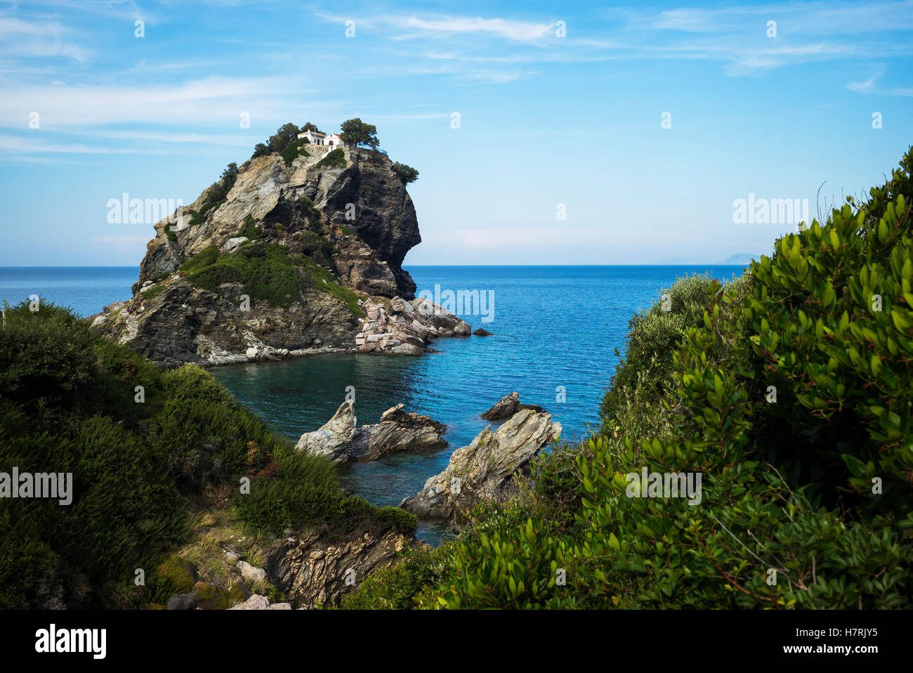 Agios Loannis Chapel; Panormos, Thessalia Sterea Ellada, Greece Stock Photo