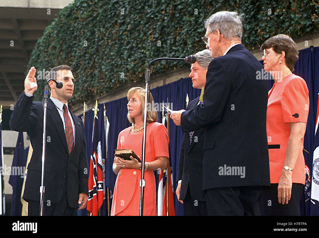 Louis J. Freeh is sworn-in as FBI Director in Washington, DC on ...