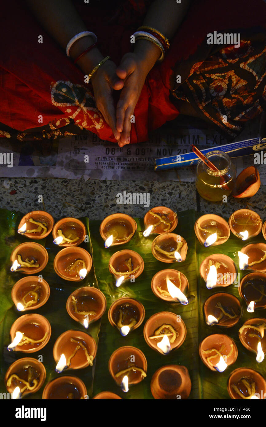 Hindus community people with light candle gather to celebrate a