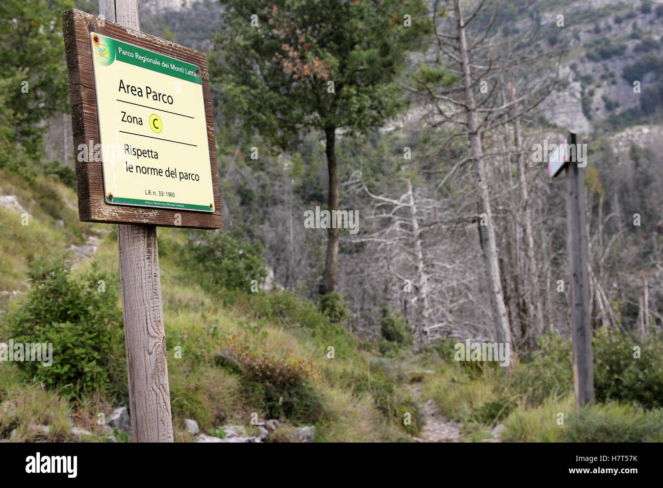 Monte Lattari National Park, Monte Conocchia  backdrop Stock Photo