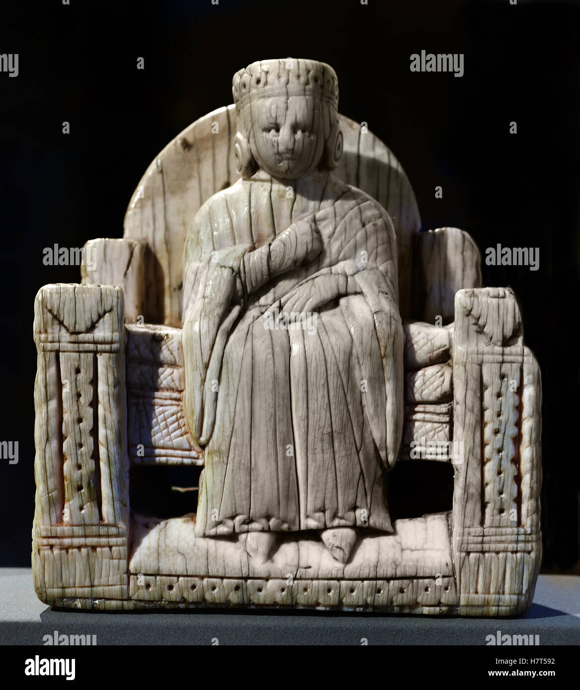 Queen from a Chess Set 11th Century ivory South Italy Italian ( Almalfi ) Stock Photo