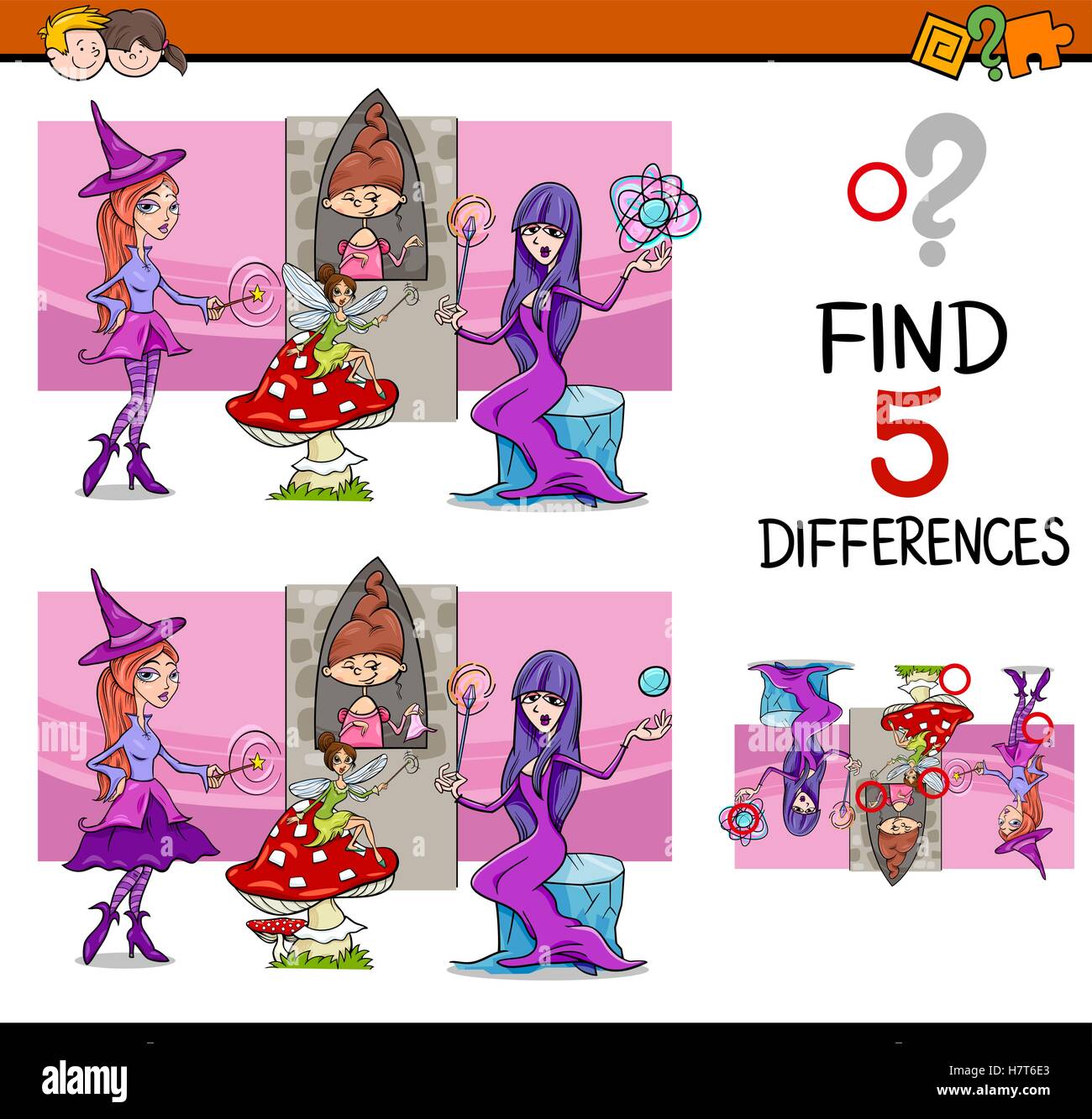 find the differences task Stock Vector Image & Art - Alamy