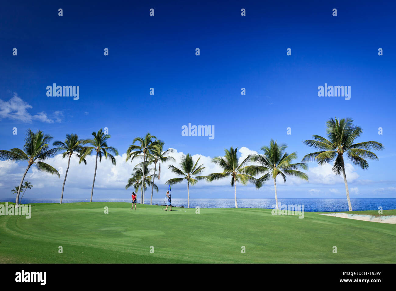 golf course kona country club kailua kona island of hawaii stock
