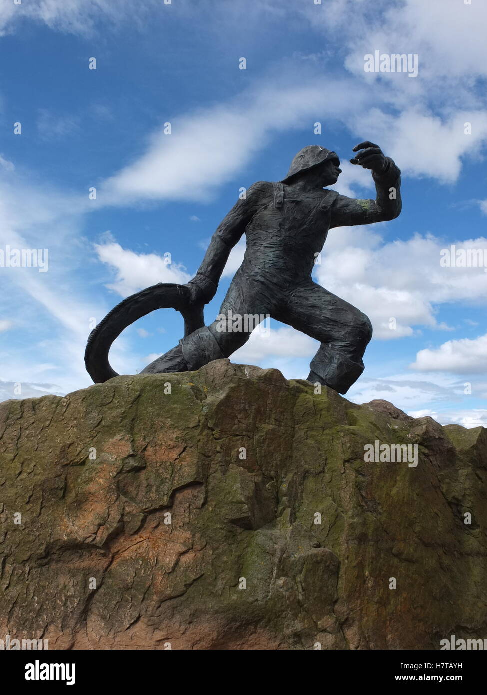 Statue in Seahouses Northumberland UK Stock Photo Alamy