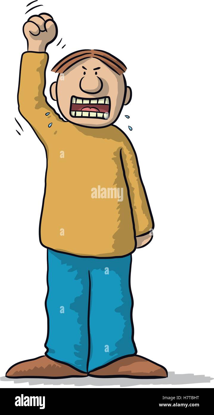 character very angry Stock Vector