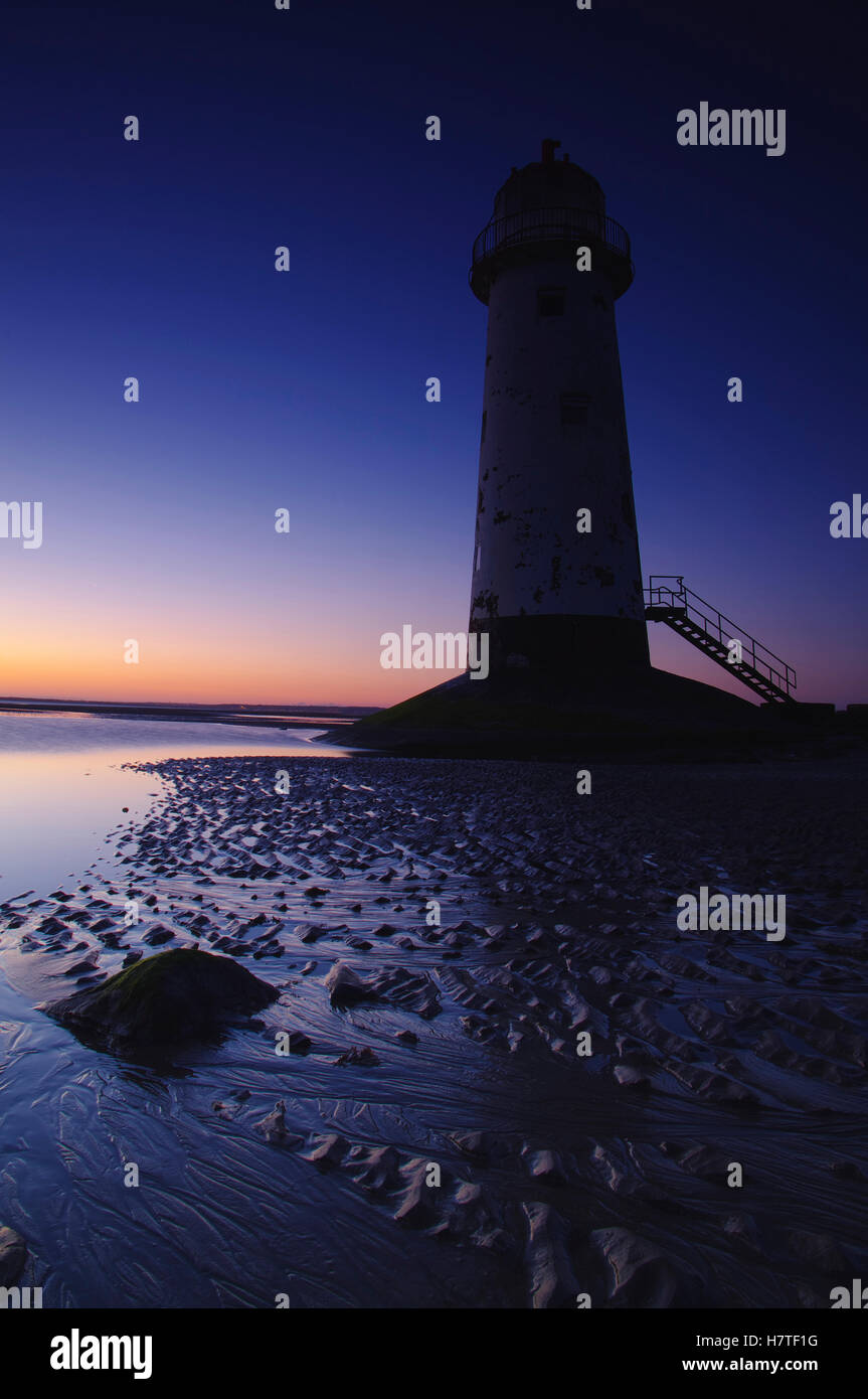 Talacre Lighthouse, Flint, North Wales, United Kingdom. Stock Photo