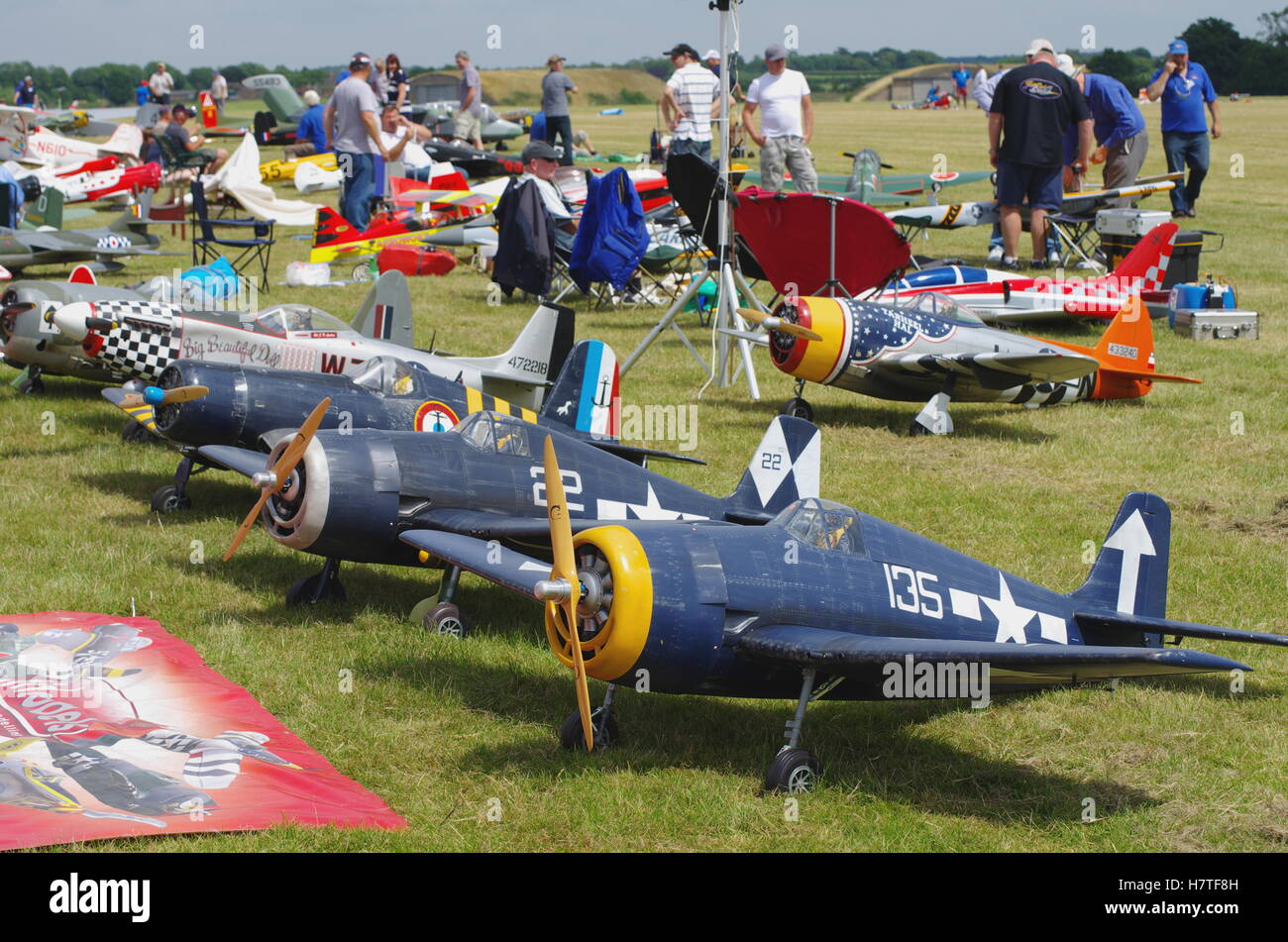 Large scale model aircraft at RAF Cosford Airfield Stock Photo