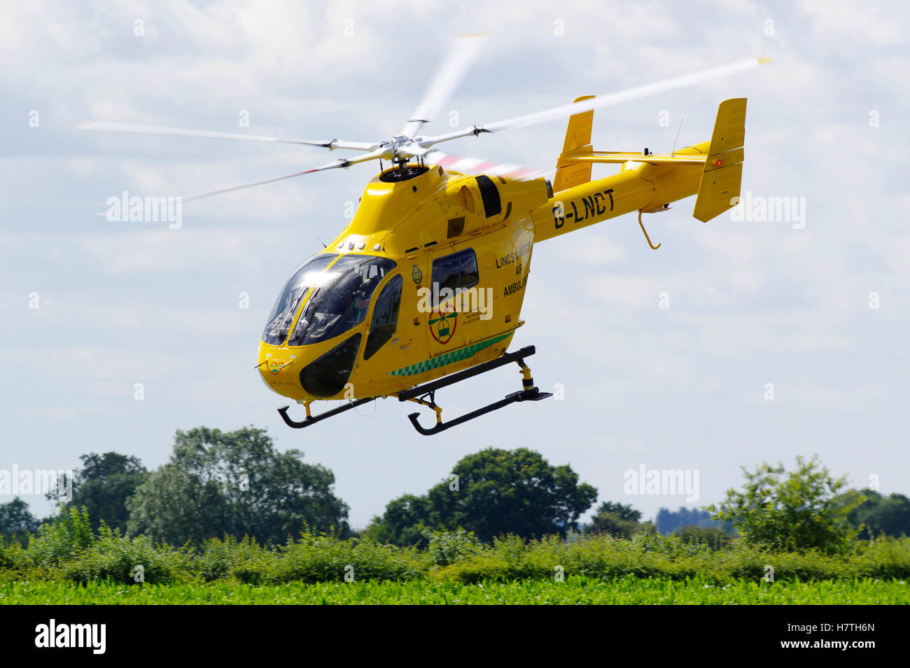 MD902 Explorer G-NLCT,  Lincolnshire and Nottinghamshire Air Ambulance Helicopter, Stock Photo