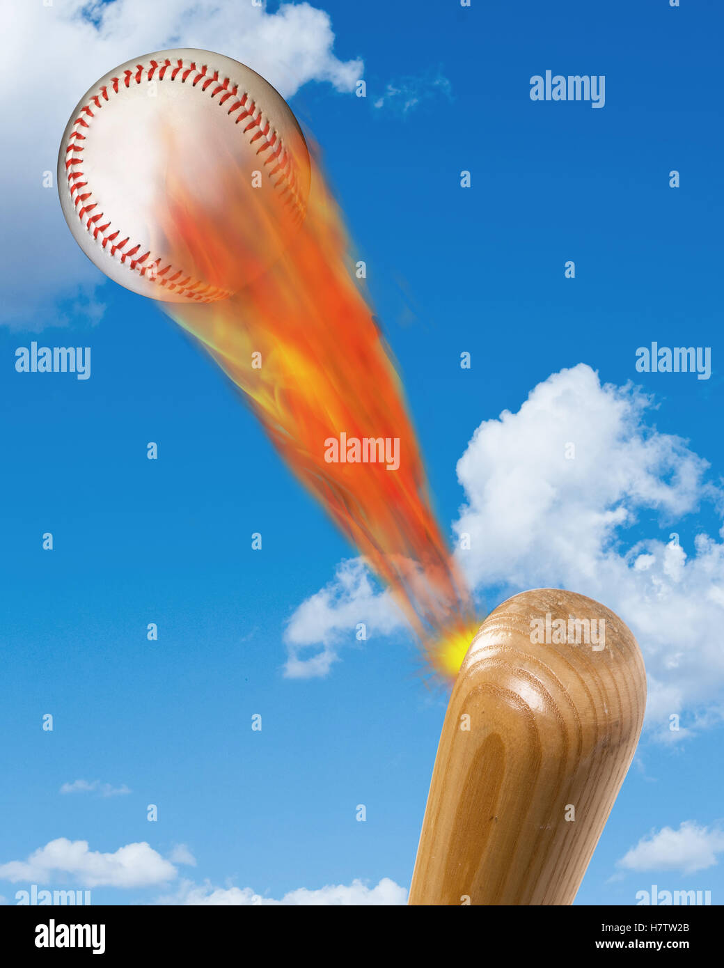Vector Baseball Ball Fire High Resolution Stock Photography and Images