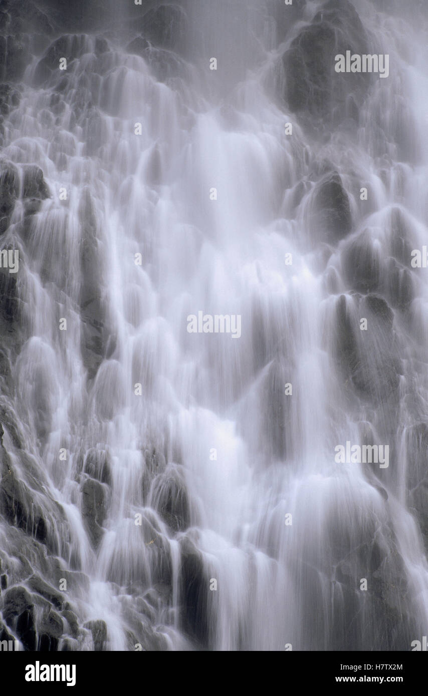 Bridal Veil Falls, Richardson highway near Seward, Alaska Stock Photo
