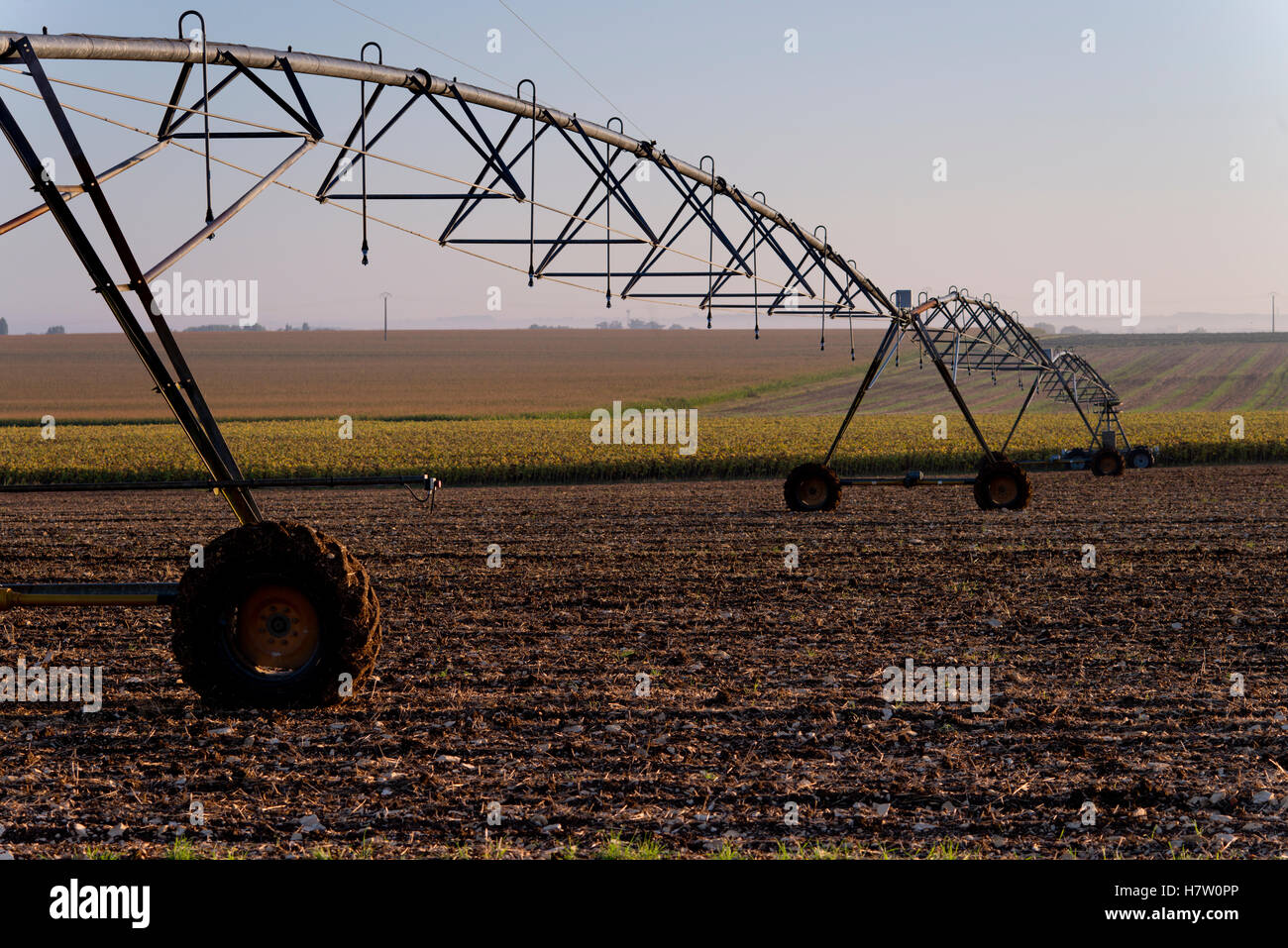 Agricultural irrigation system Stock Photo