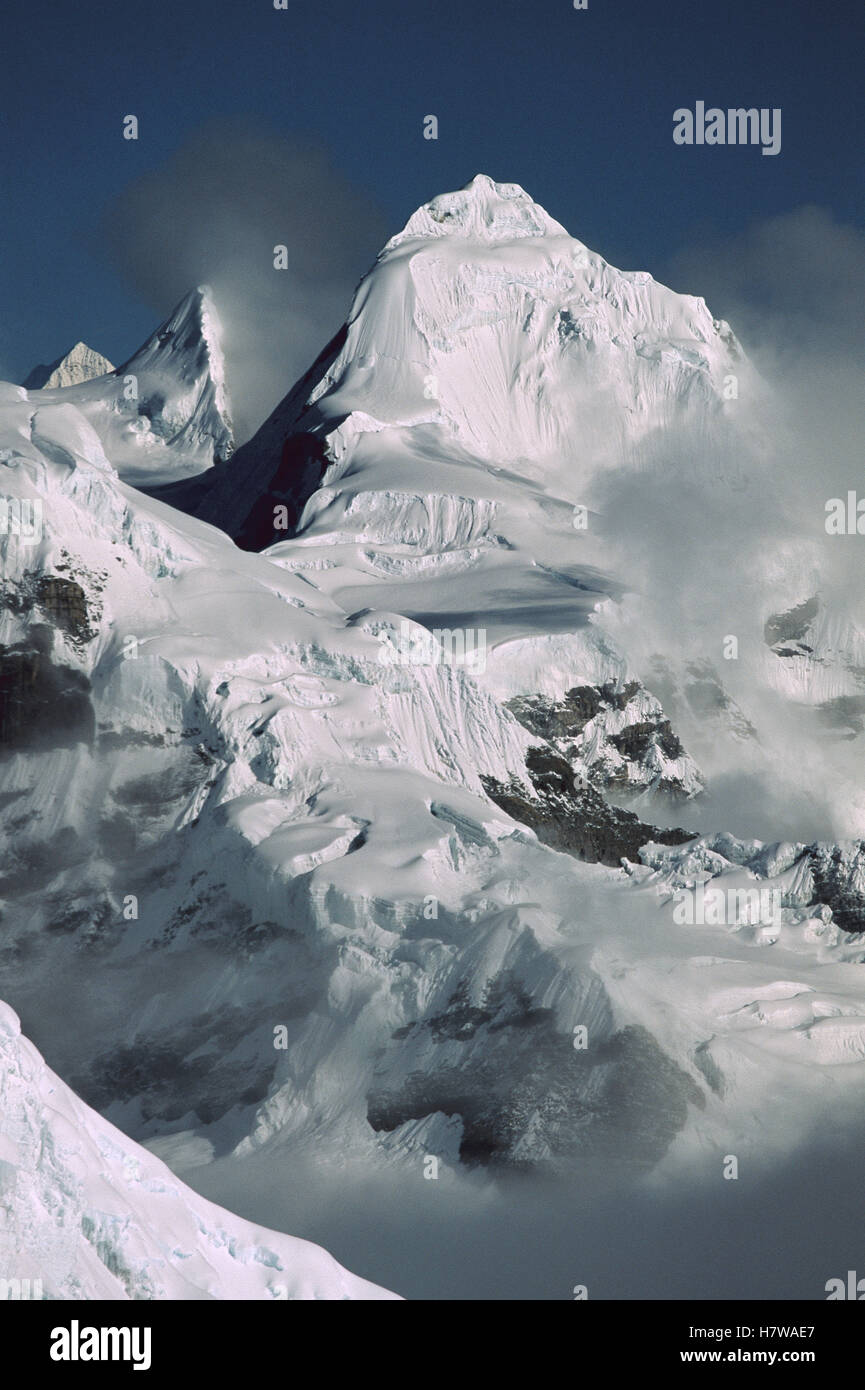 Peak seen from the Tibetan border, Nepal Stock Photo - Alamy