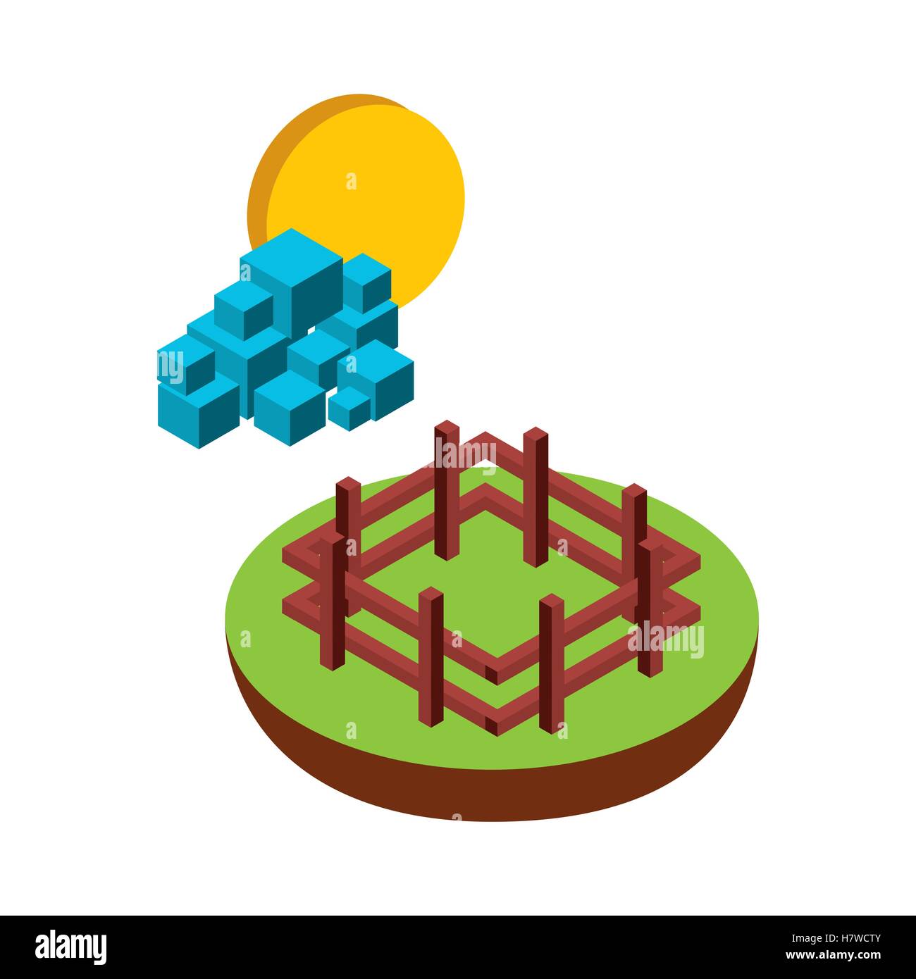 farm fresh isometric icon vector illustration design Stock Vector Image ...