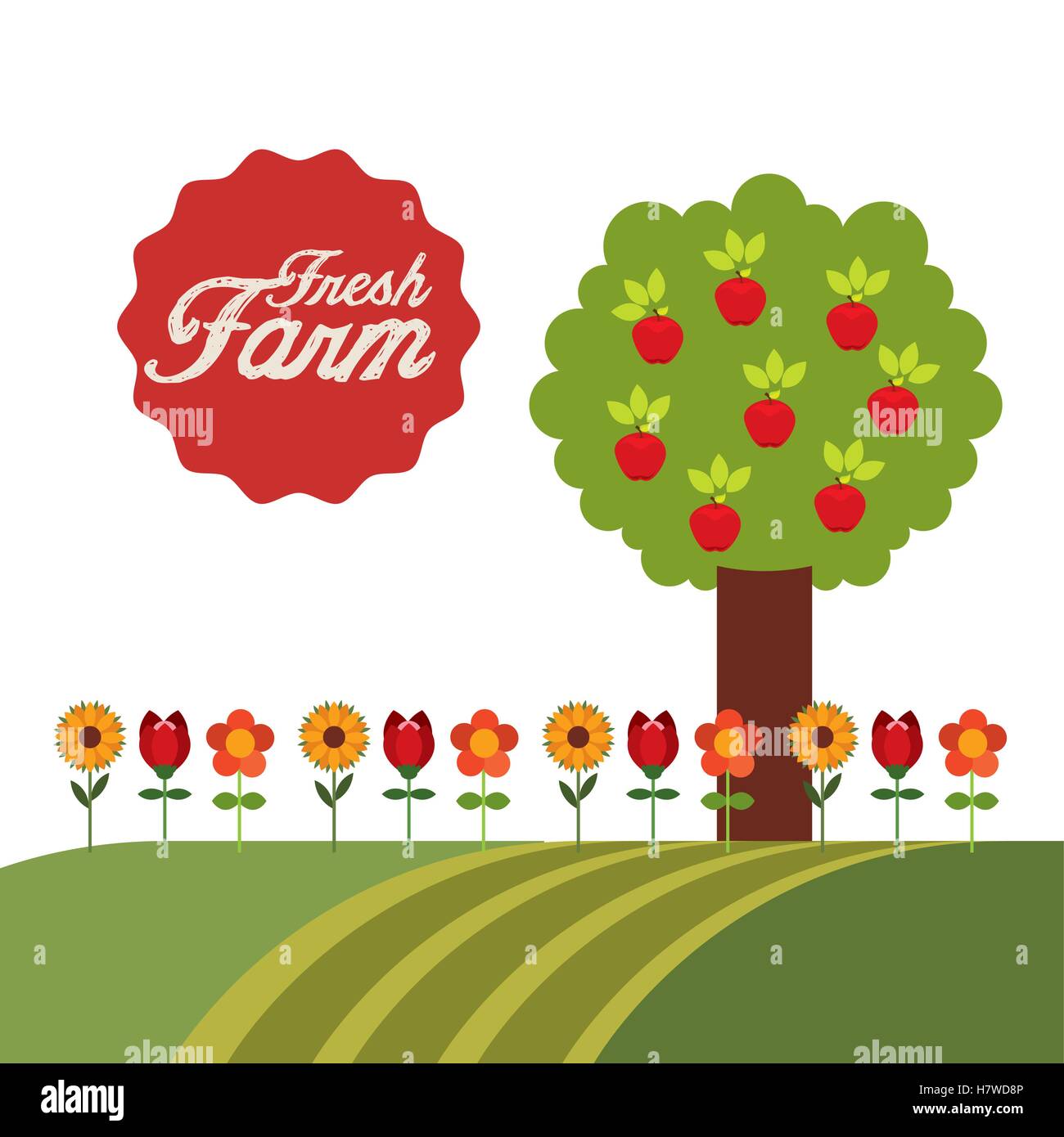 farm fresh concept icon vector illustration design Stock Vector Image ...