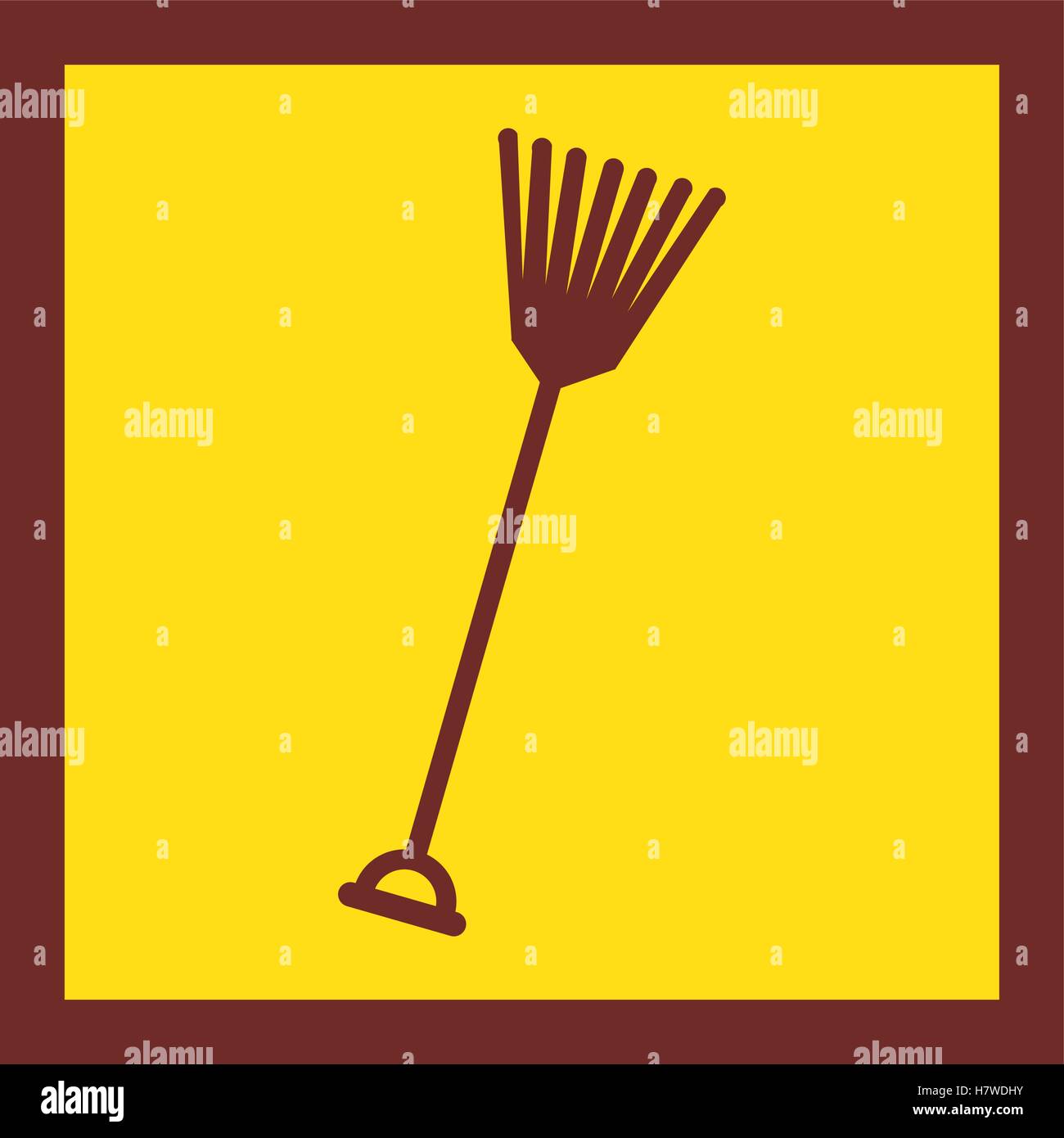 rake tool farm icon vector illustration design Stock Vector Image & Art ...