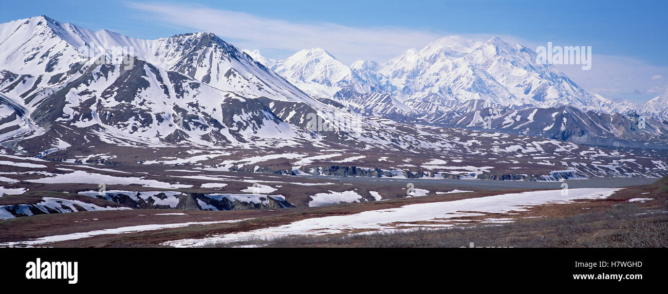 Alaska Range in spring snow, Denali National Park and Preserve, Alaska ...