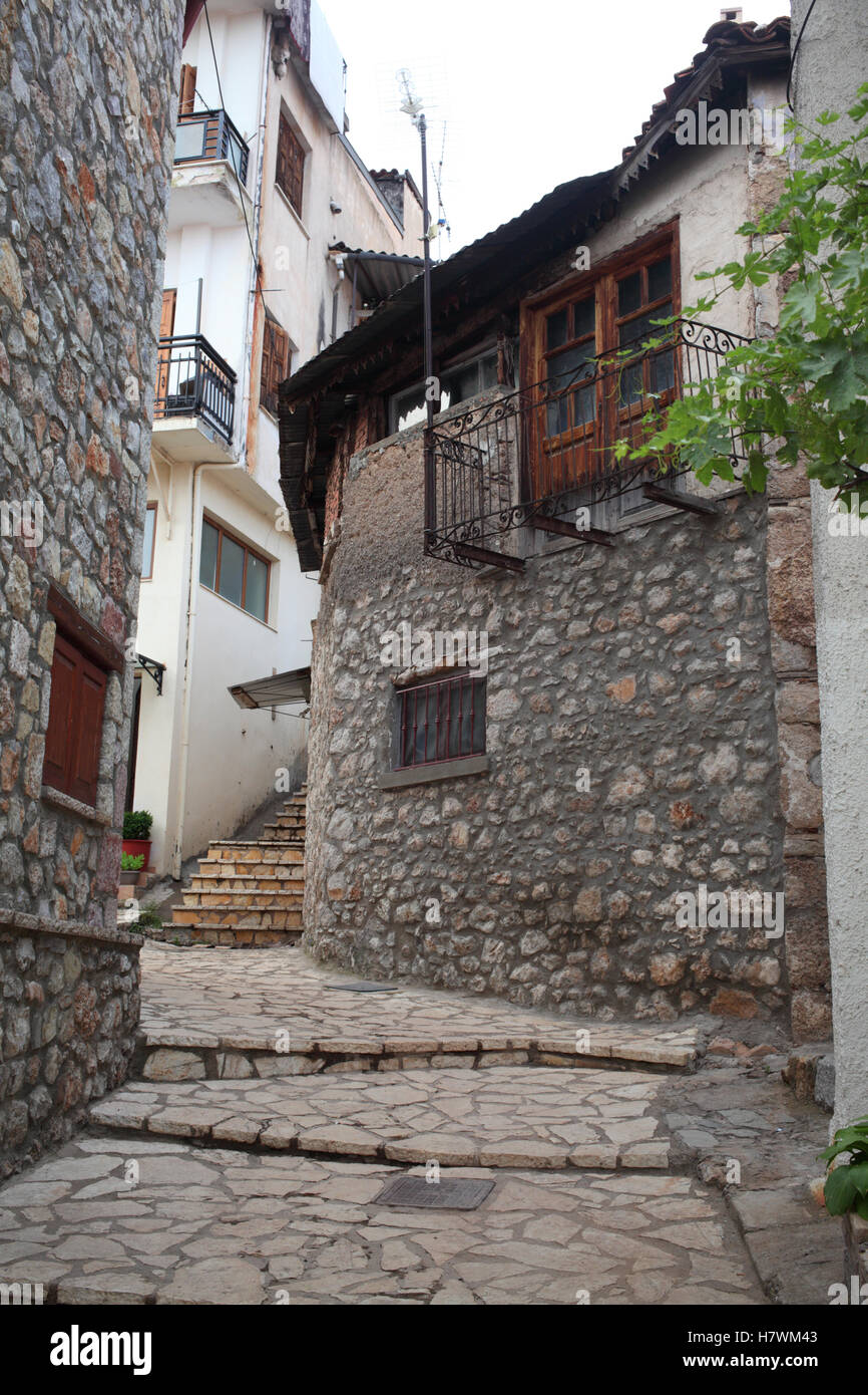 Streets of Arachova (Αράχωβα) in Greece Stock Photo - Alamy