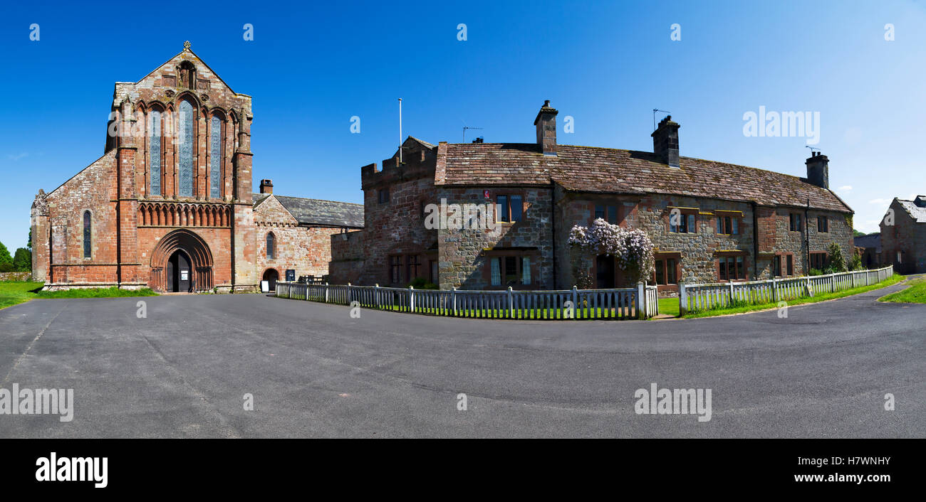 Church building and house; Brampton, Northumberland, England Stock Photo