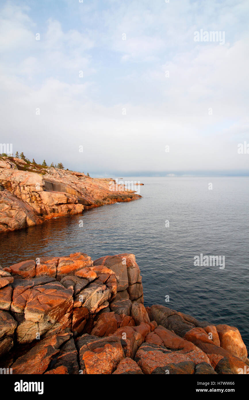Coastal granite rocks, Cape Breton Highlands National Park, Gulf of St