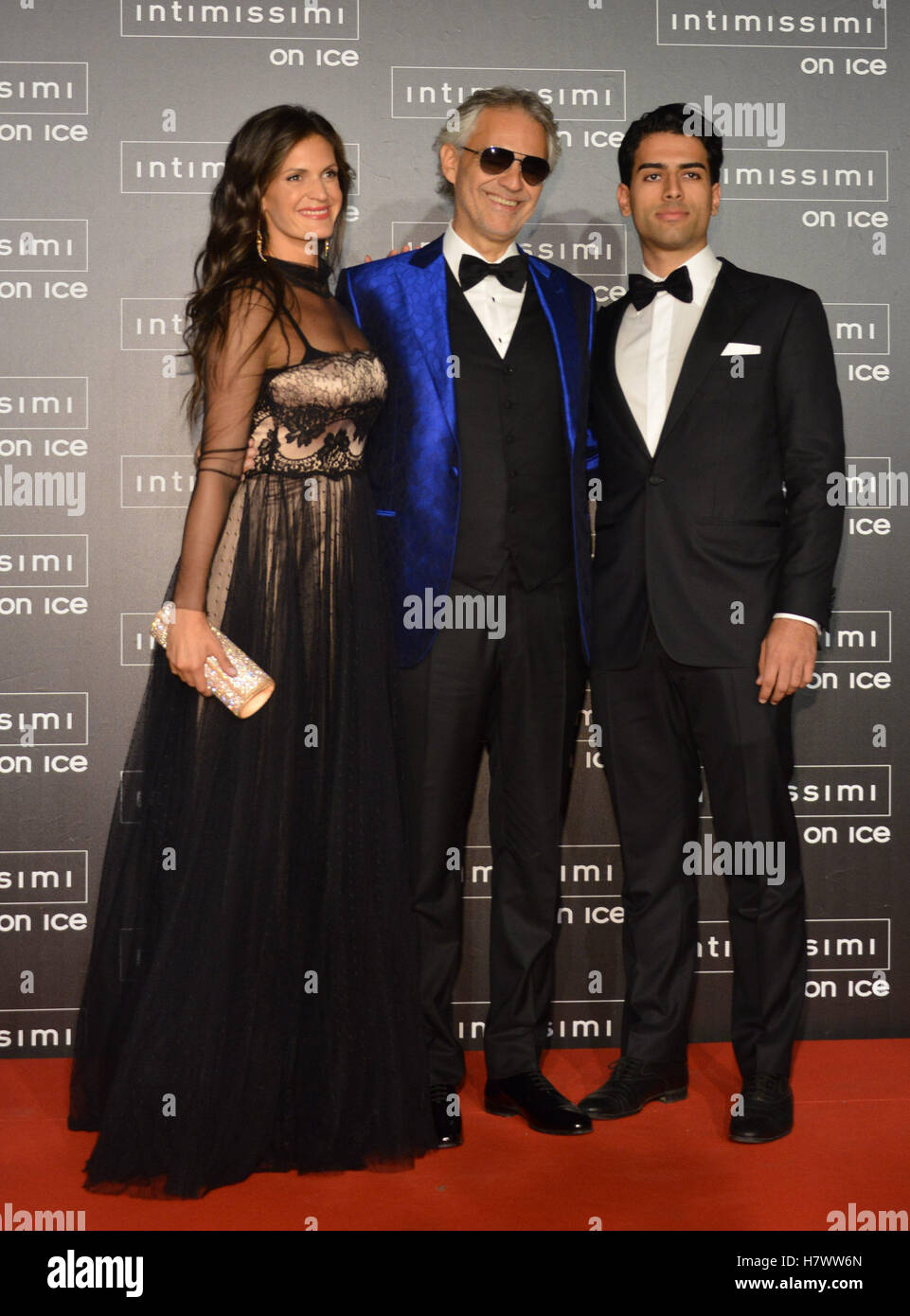 Veronica Berti (l-r), Andrea Bocelli, Amos Bocelli and Matteo Bocelli  attend the Cinema Against AIDS, Stock Photo, Picture And Rights Managed  Image. Pic. PAH-48822759