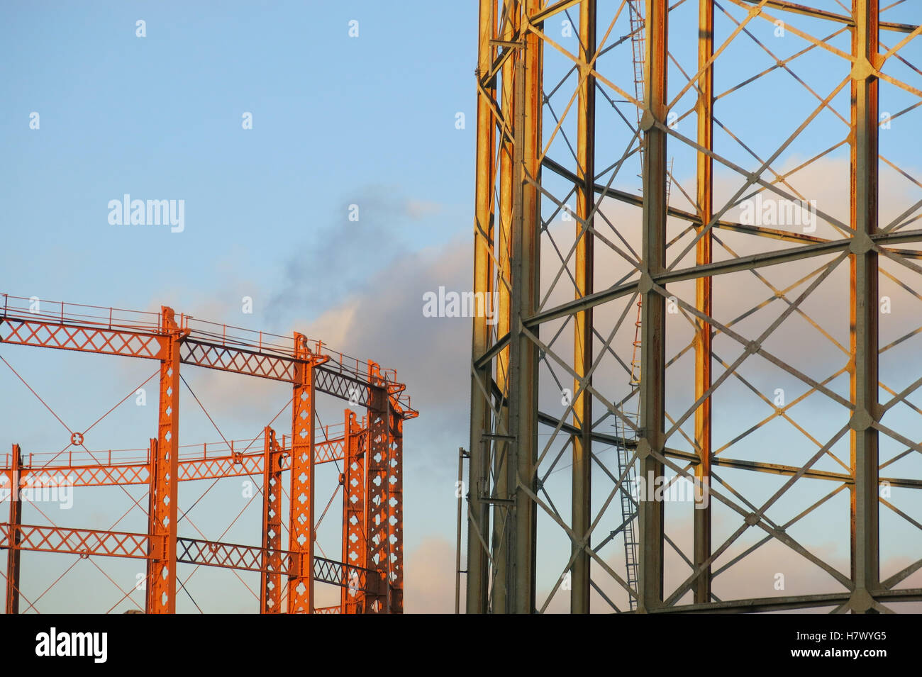 Gas Holder structures Stock Photo - Alamy