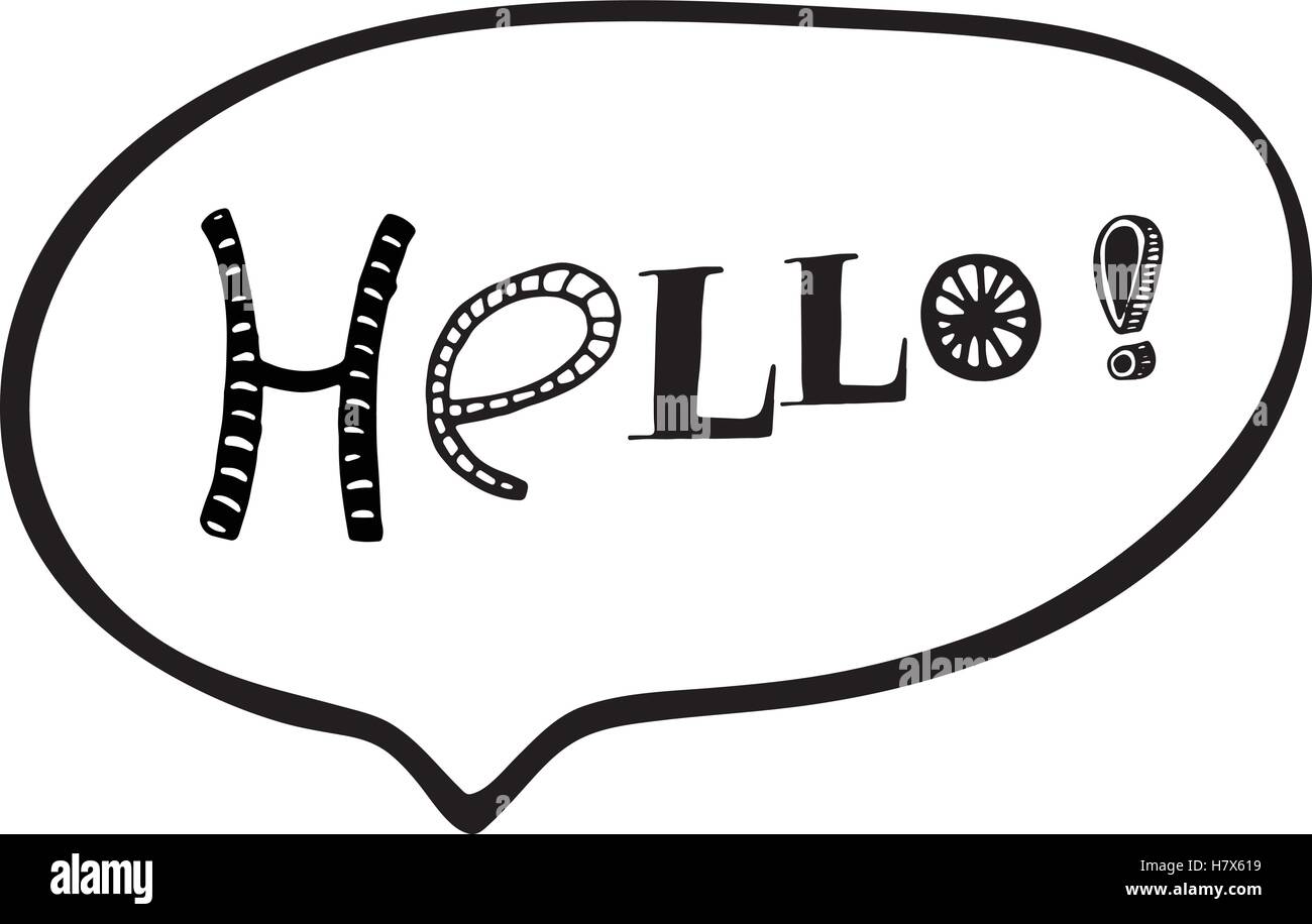 Bubble Hello Word Icon Illustration Stock Photos & Bubble Hello Word