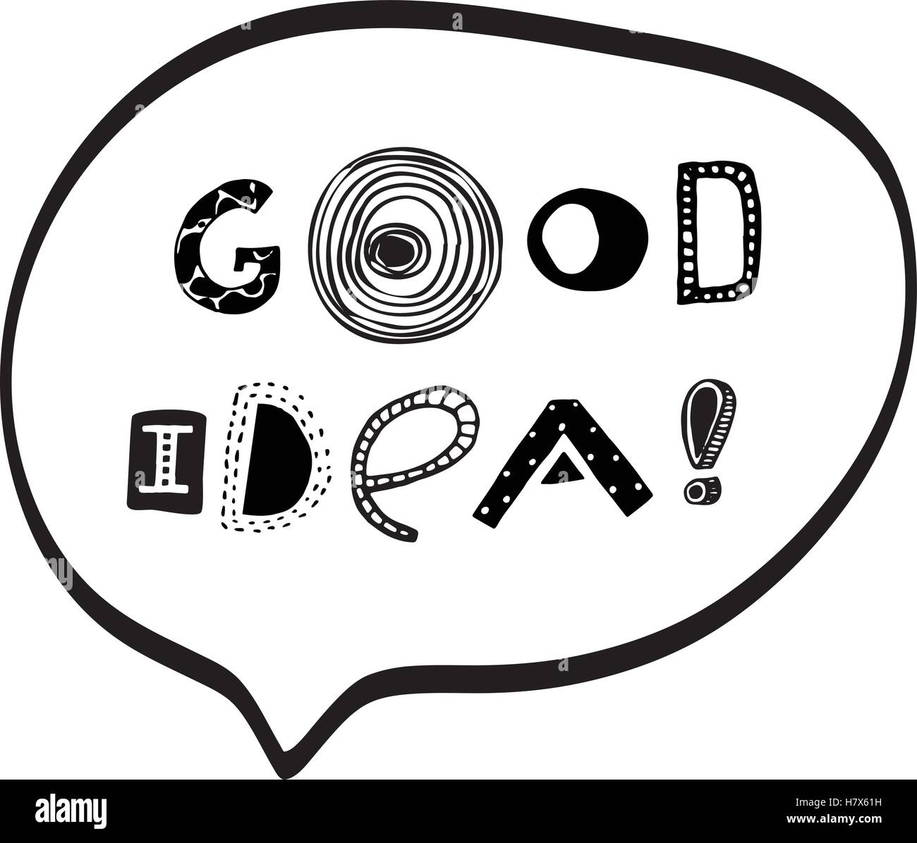 Simple Graphic Design for Good Idea Concept. Vector illustration Stock