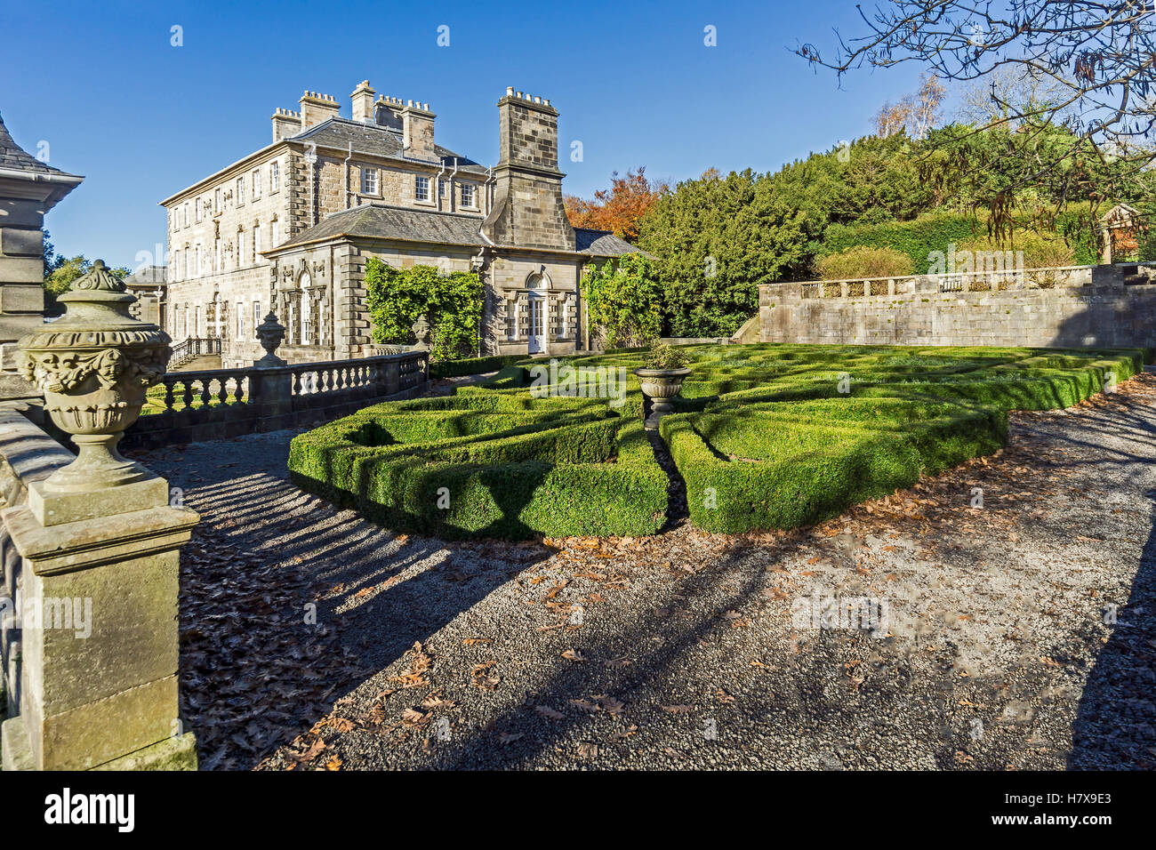 Pollok House in Pollok Country Park Glasgow Scotland seen from east in