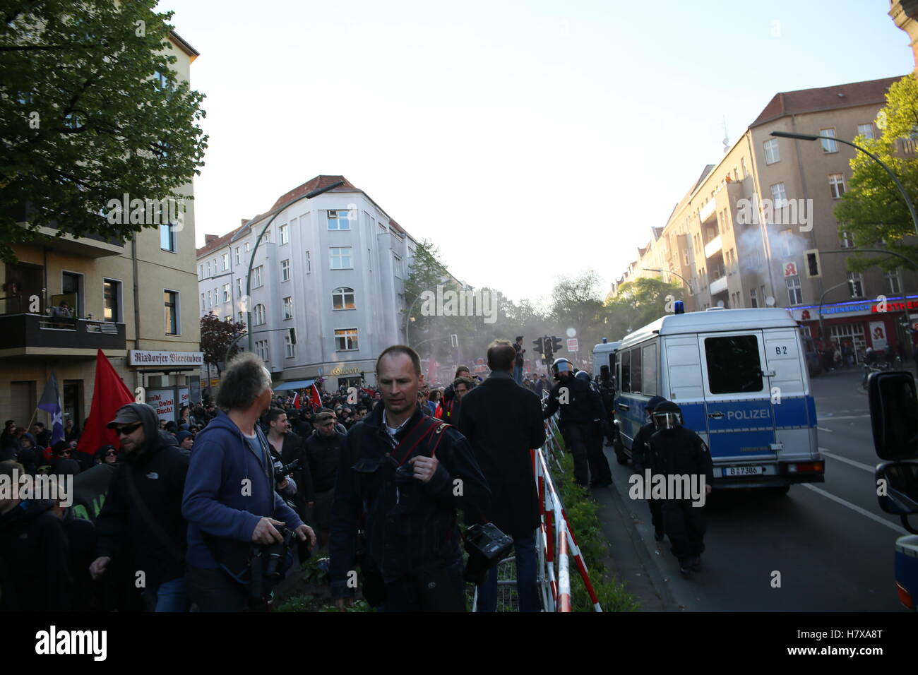 Annual Mayday demonstration march held by left wing and far left ...