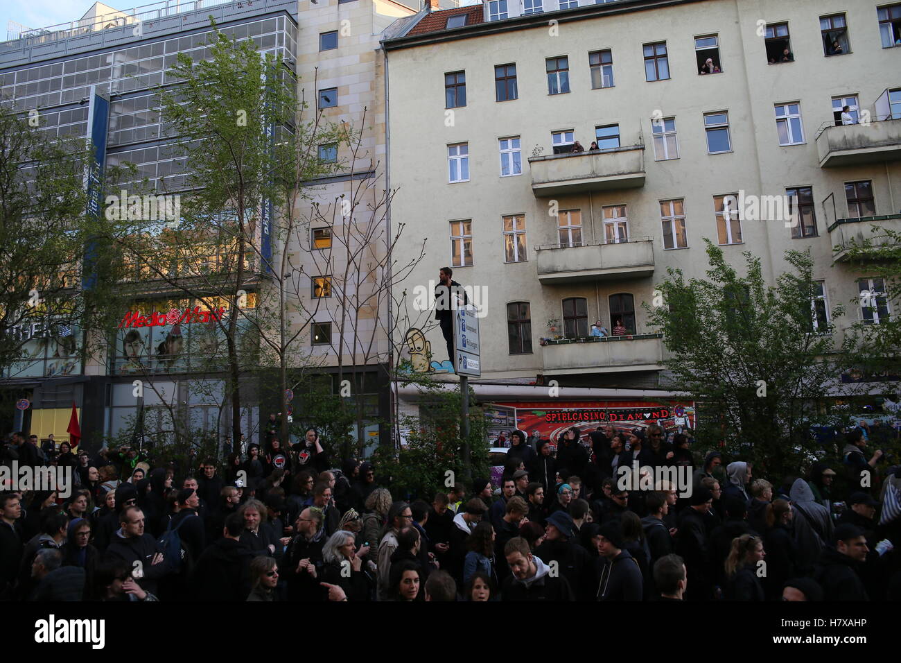 Annual Mayday demonstration march held by left wing and far left ...