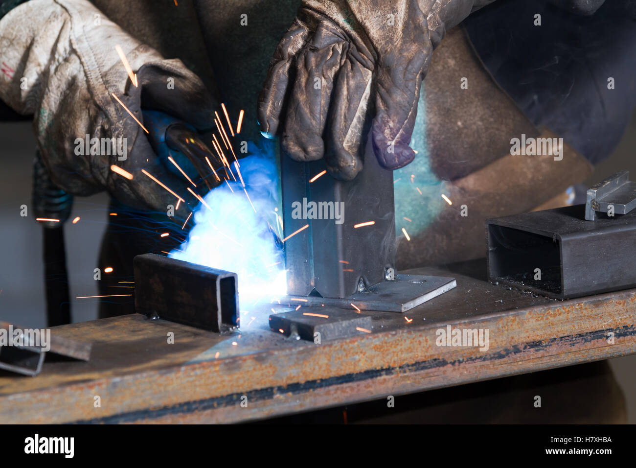 metalworker at work in his workshop Stock Photo - Alamy