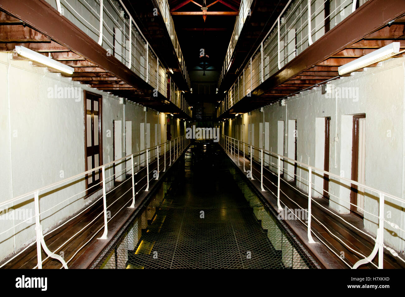 Fremantle Old Prison Corridor - Australia Stock Photo