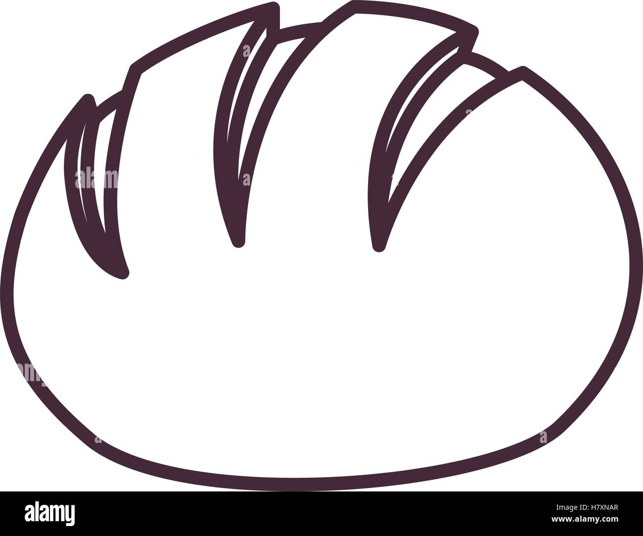 Bread silhouette icon. Bakery shop traditional and product theme ...