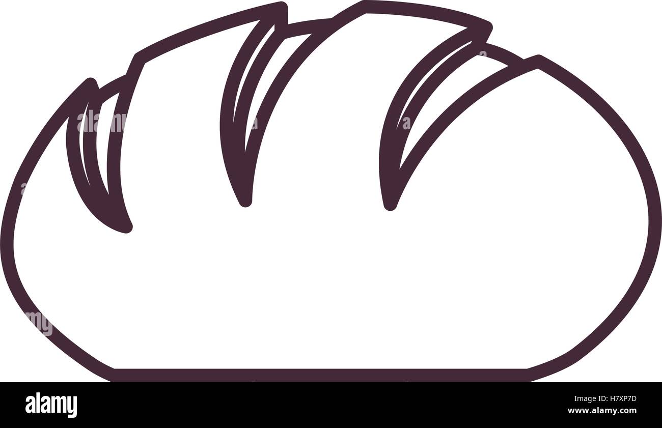 Bread silhouette icon. Bakery shop traditional and product theme ...