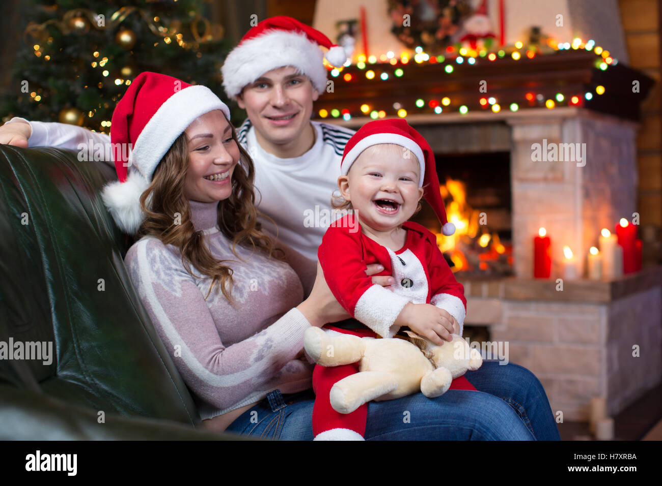 Sitting In Front Of Fireplace High Resolution Stock Photography and