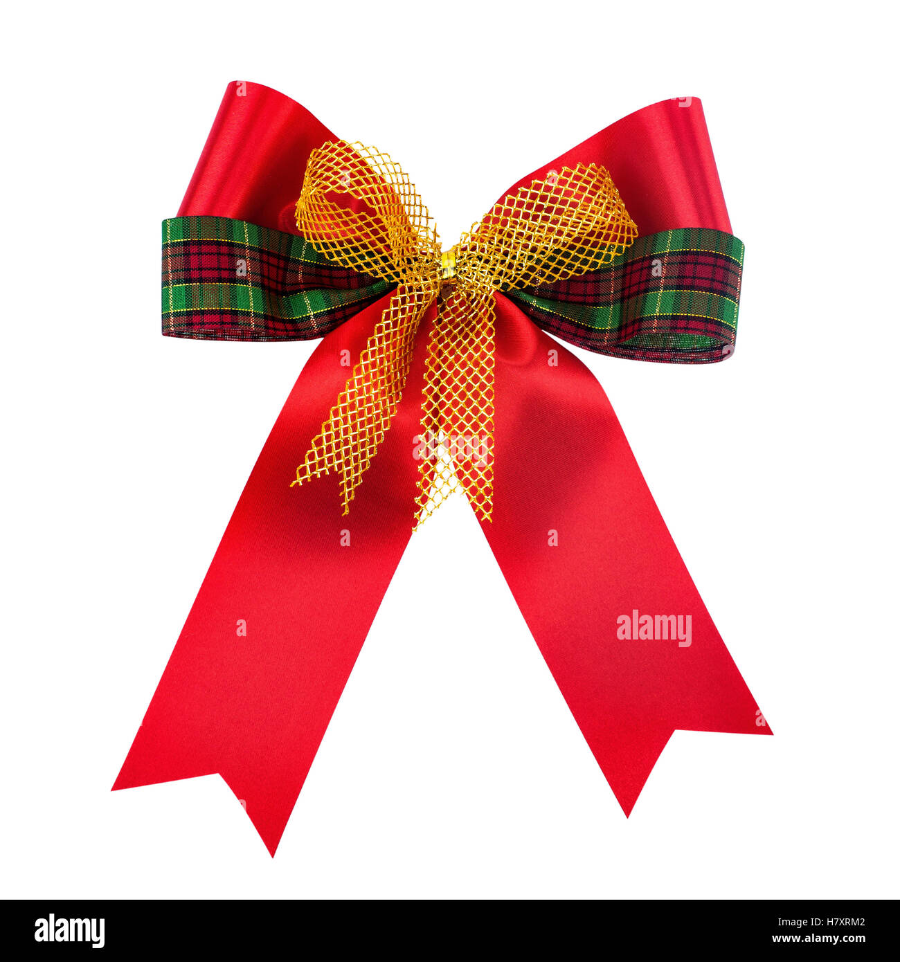 Beautiful Red Ribbon Tied Bow Isolated White Top View Stock Photo by  ©NewAfrica 550216186