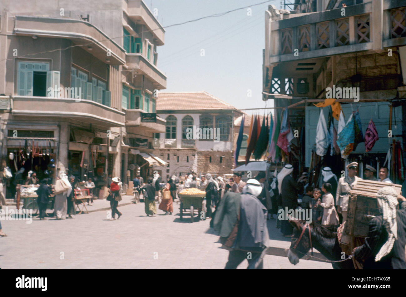 Street scene in the syrian city of Homs, Syria November 1963. | Stock Photo