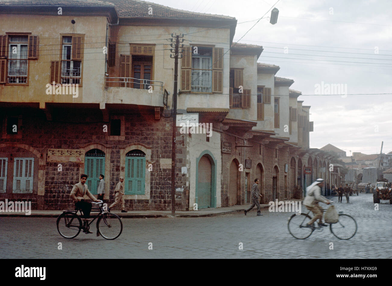 Street scene in the syrian city of Homs, Syria November 1963. | Stock Photo